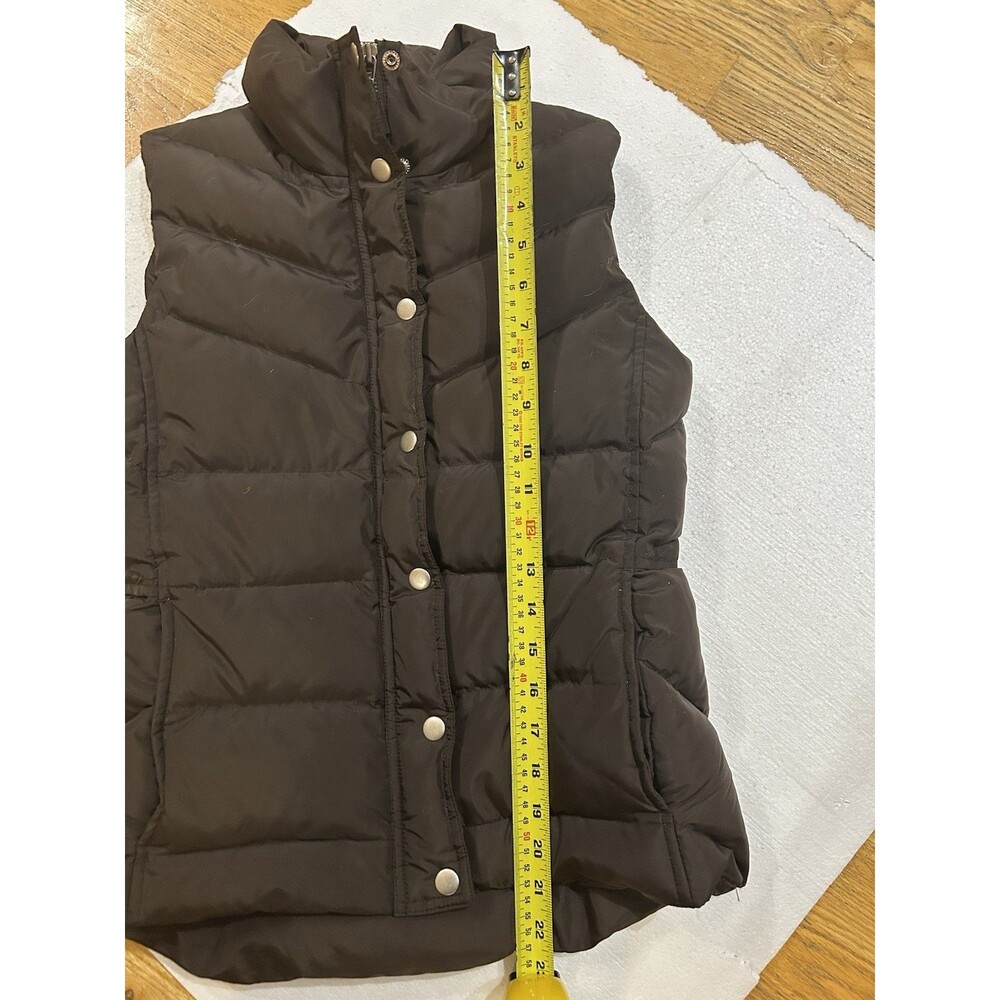Vintage Y2K J.Crew Puffer Vest XS • Rich Brown Quilted Outdoor Winter Cabin Core - Picture 6 of 8